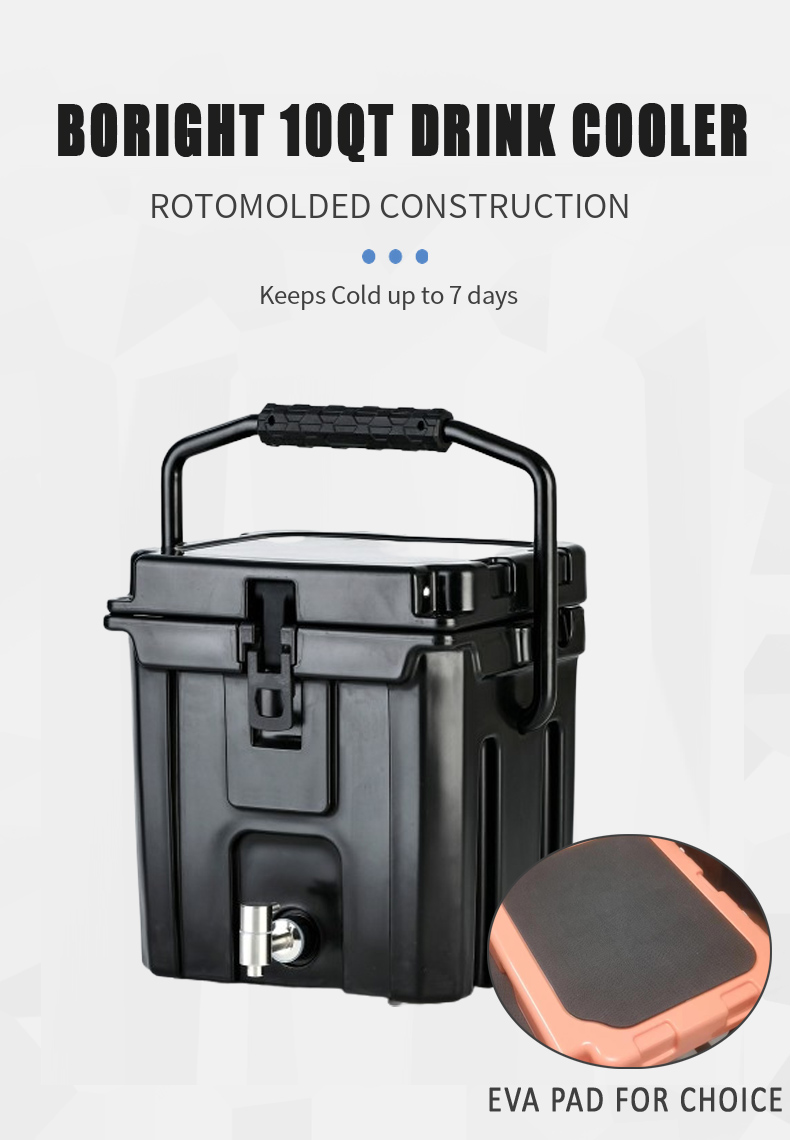 10QT Portable Roto Ice Cooler Box Detail