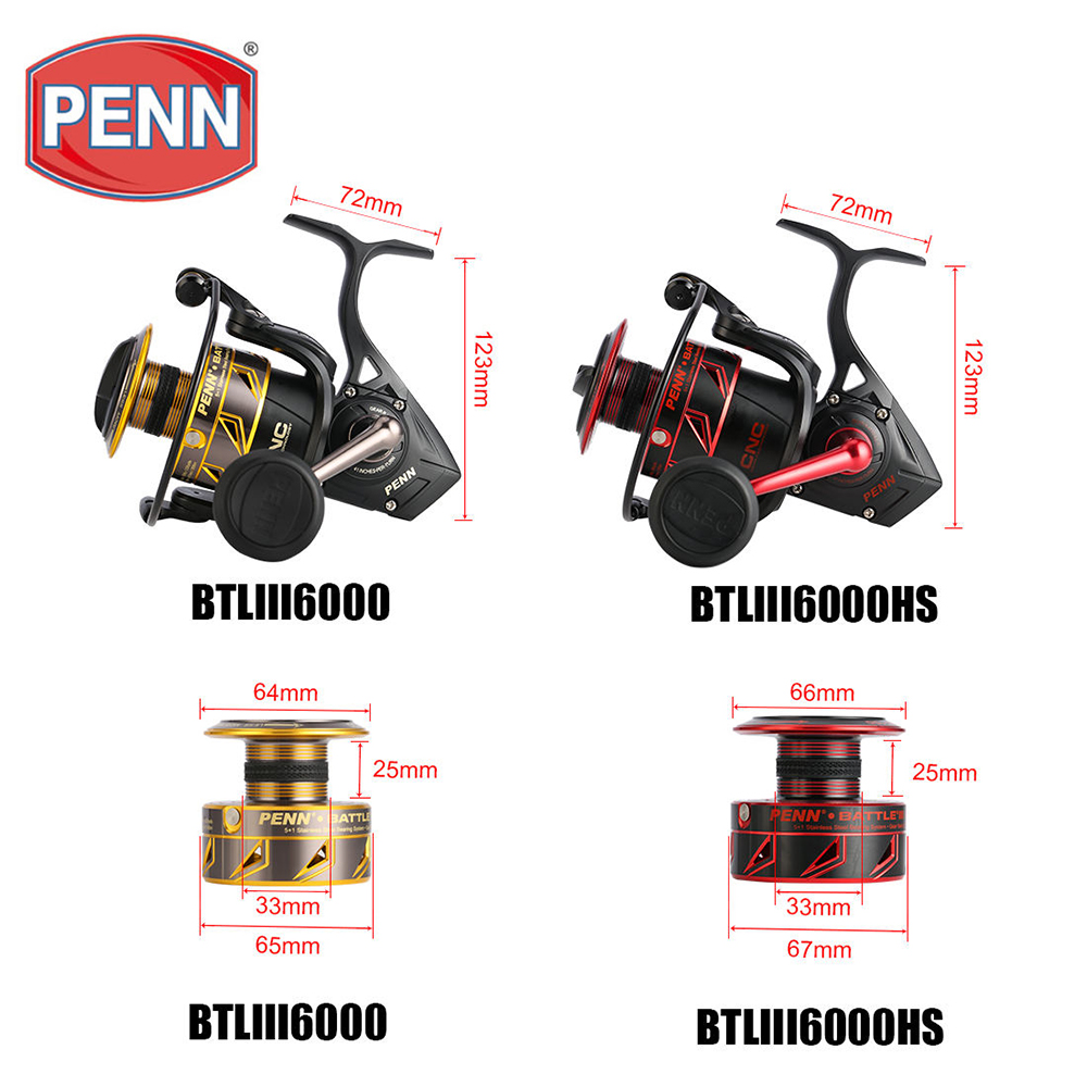 PENN Battle III Spinning Reel - Size 4000 (BTLIII4000) for sale online